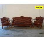 Sofa Tamu Jati Ukiran Kerang