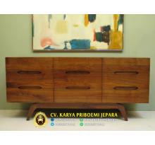 Bufet Minimalis Retro Kayu Jati