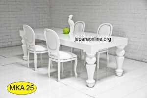Set Meja Makan Duko Putih
